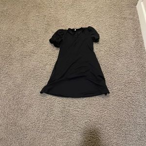 Black v-neck dress